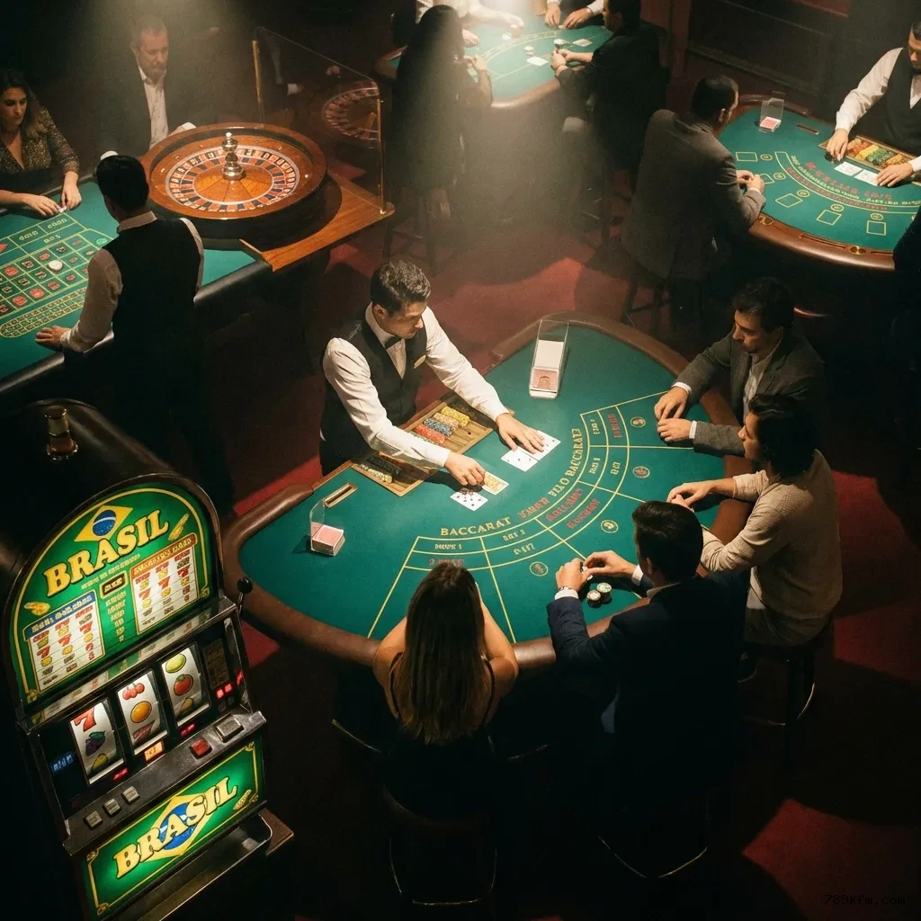 Imagem promocional do cassino online da 789Kf.com mostrando jogos ao vivo